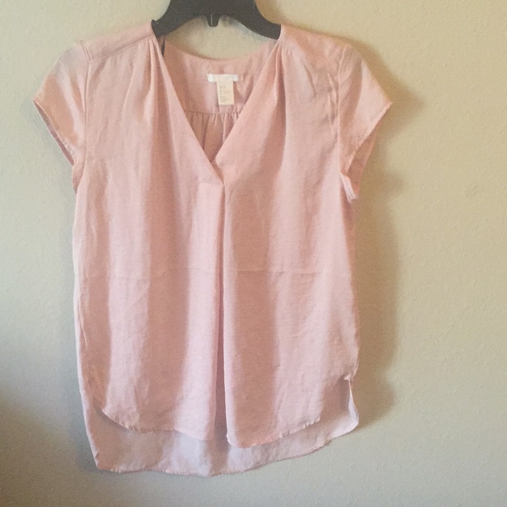Baby pink silk top